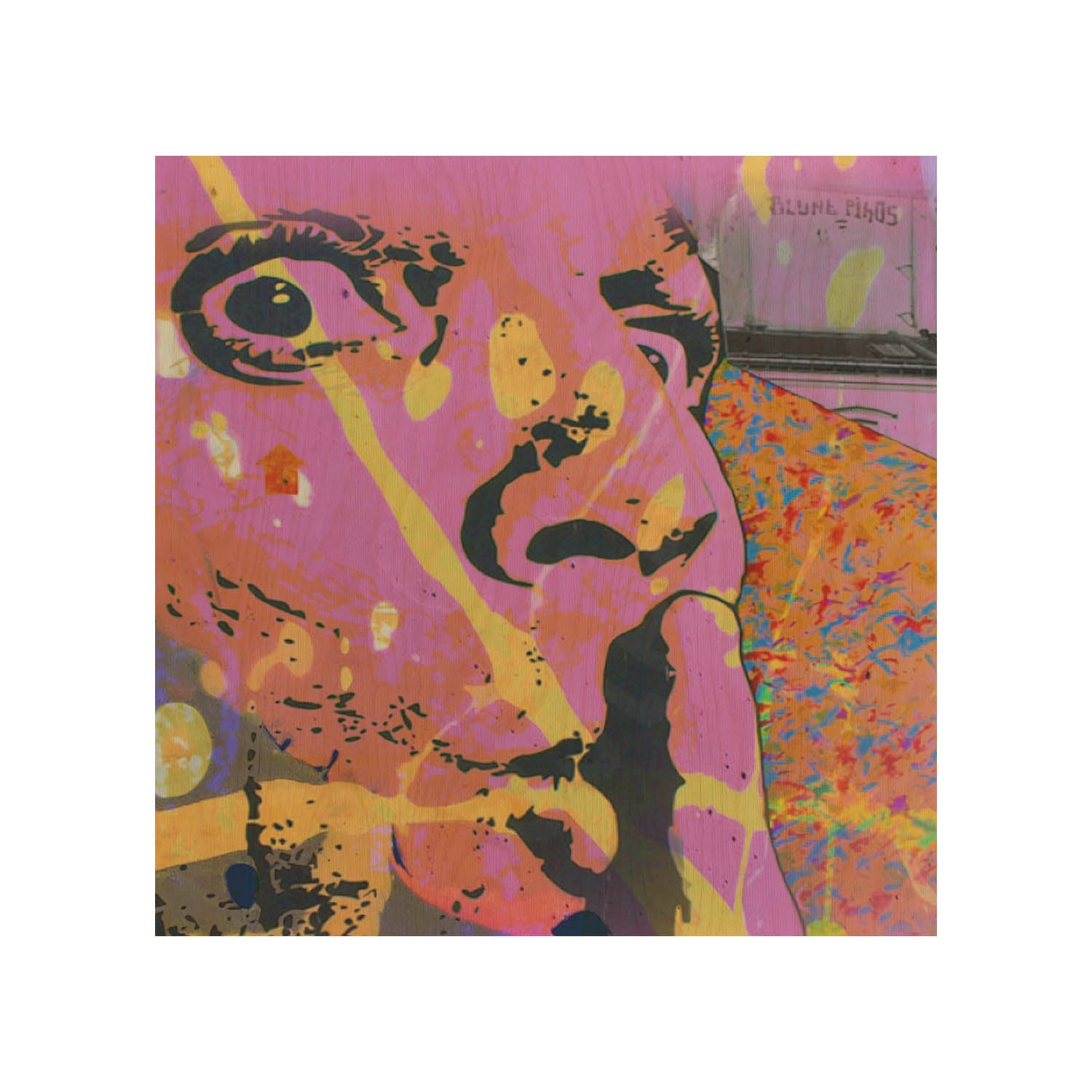 Dřevěný stolek Silence Please-50x50 CM