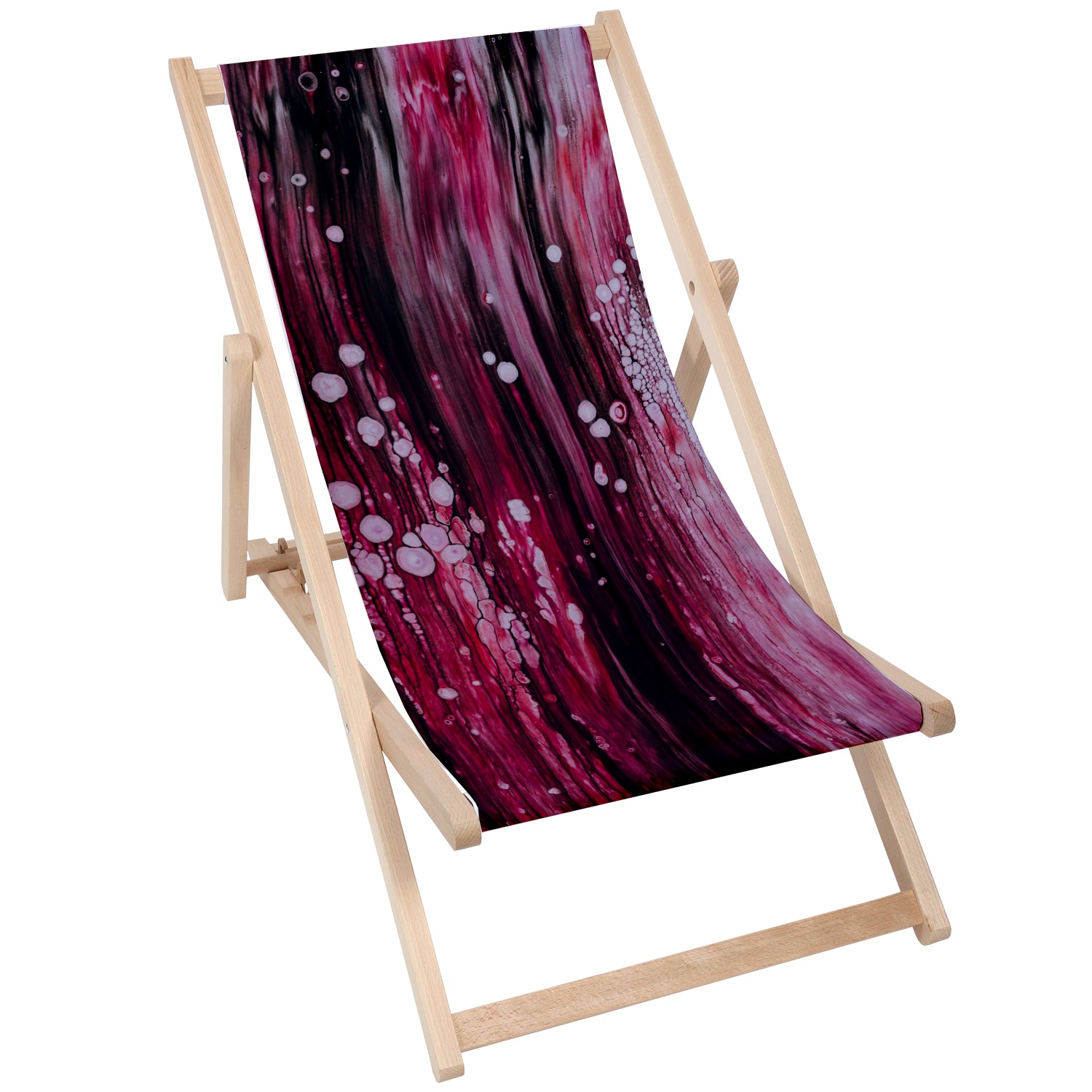 Drevený stolík Smudges Red-50x50 CM