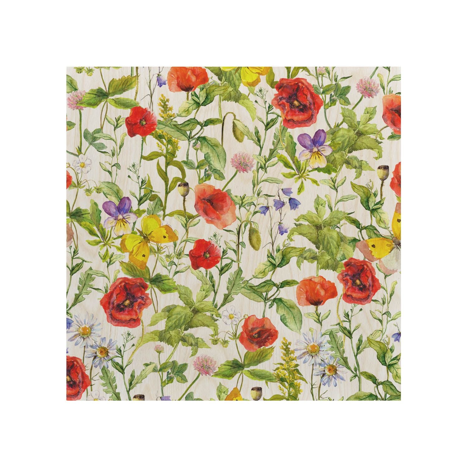 Stolik drewniany Summer Flowers Poppies-30x40 CM