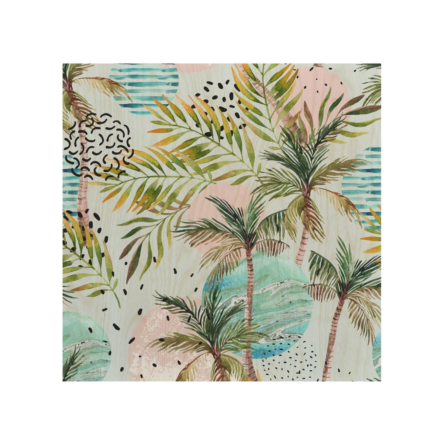 Dřevěný stolek Summer Palm 50x50 cm