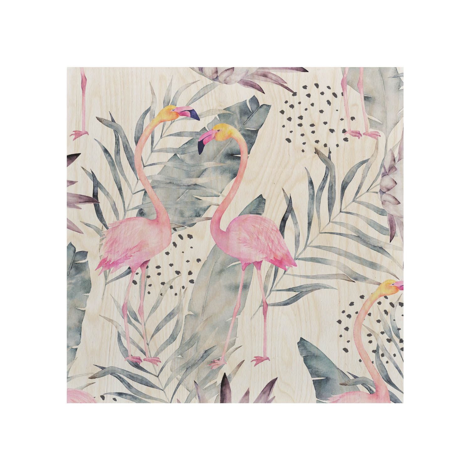 Wooden Table Tropical Flamingo-30x40 CM