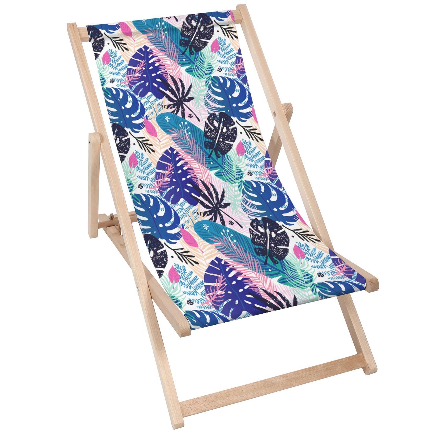 Dřevěný stolek Tropical Leaves Art-50x50 CM