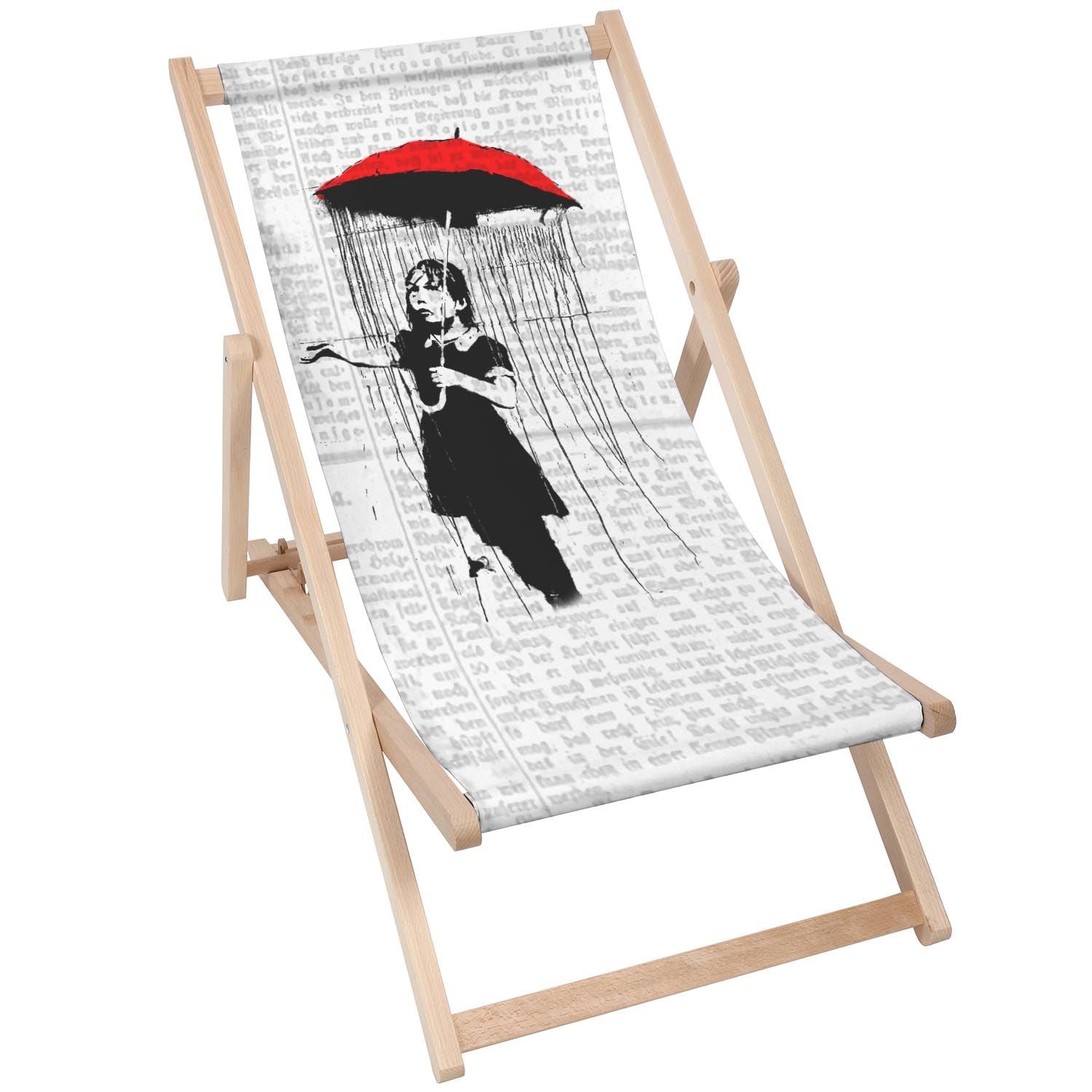 Dřevěný stolek Umbrella Girl-30x40 CM