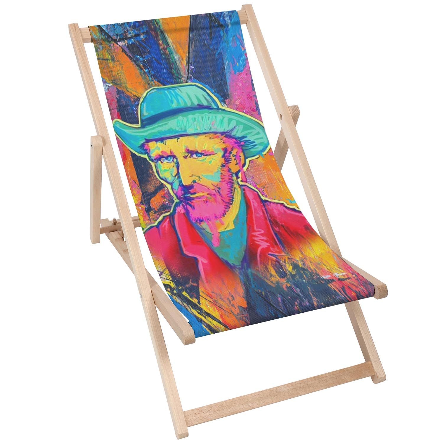 Dřevěný stolek Van Gogh With A Straw-50x50 CM