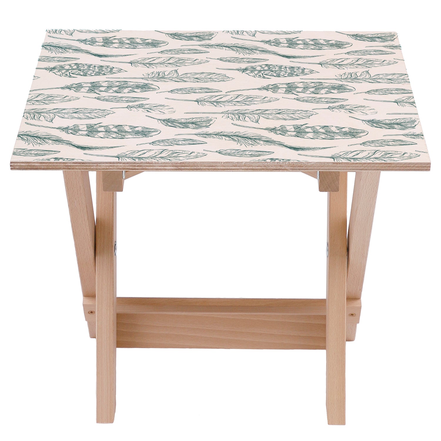 Holztisch Green on White-50x50 CM