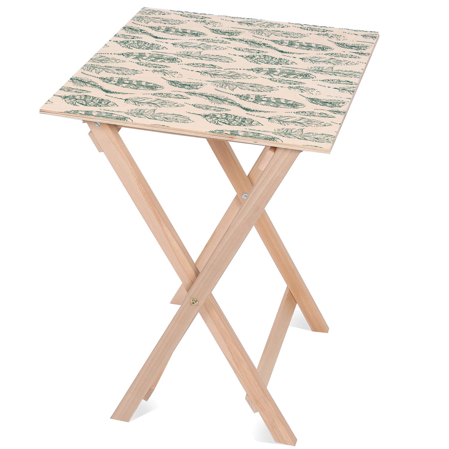 Holztisch Green on White-50x50 CM