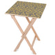 Wooden Table Green Swirls-50x50 CM
