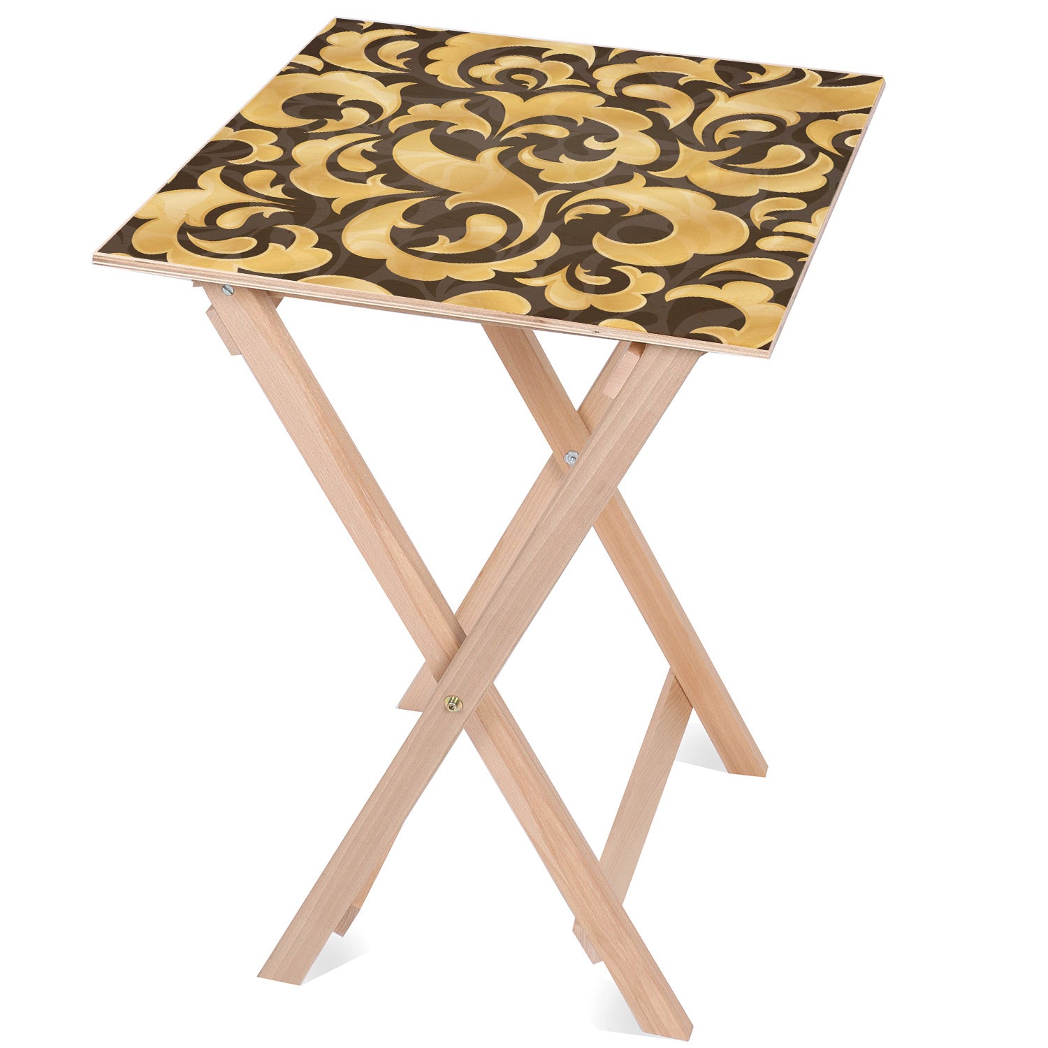 Stolik drewniany Golden Leaf-30x40 CM