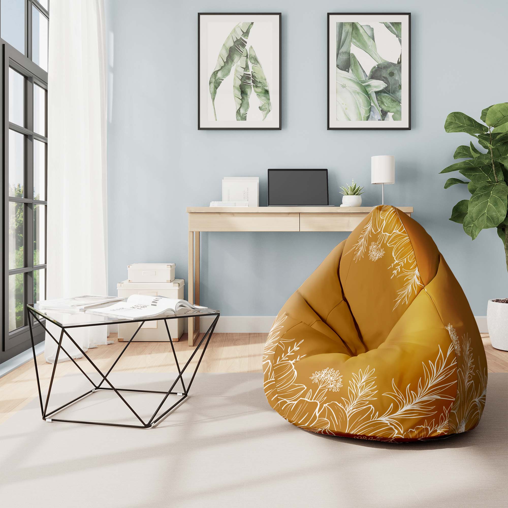 Puf Pearshape Sunset Elegant-S-Oxford