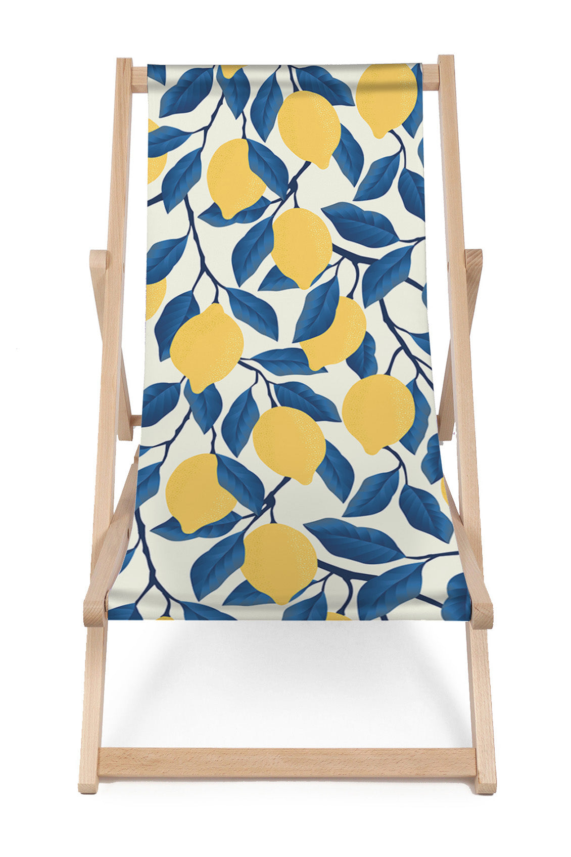 Wooden Deck Chair Tropical Lemons
