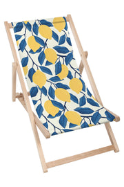 Wooden Deck Chair Tropical Lemons