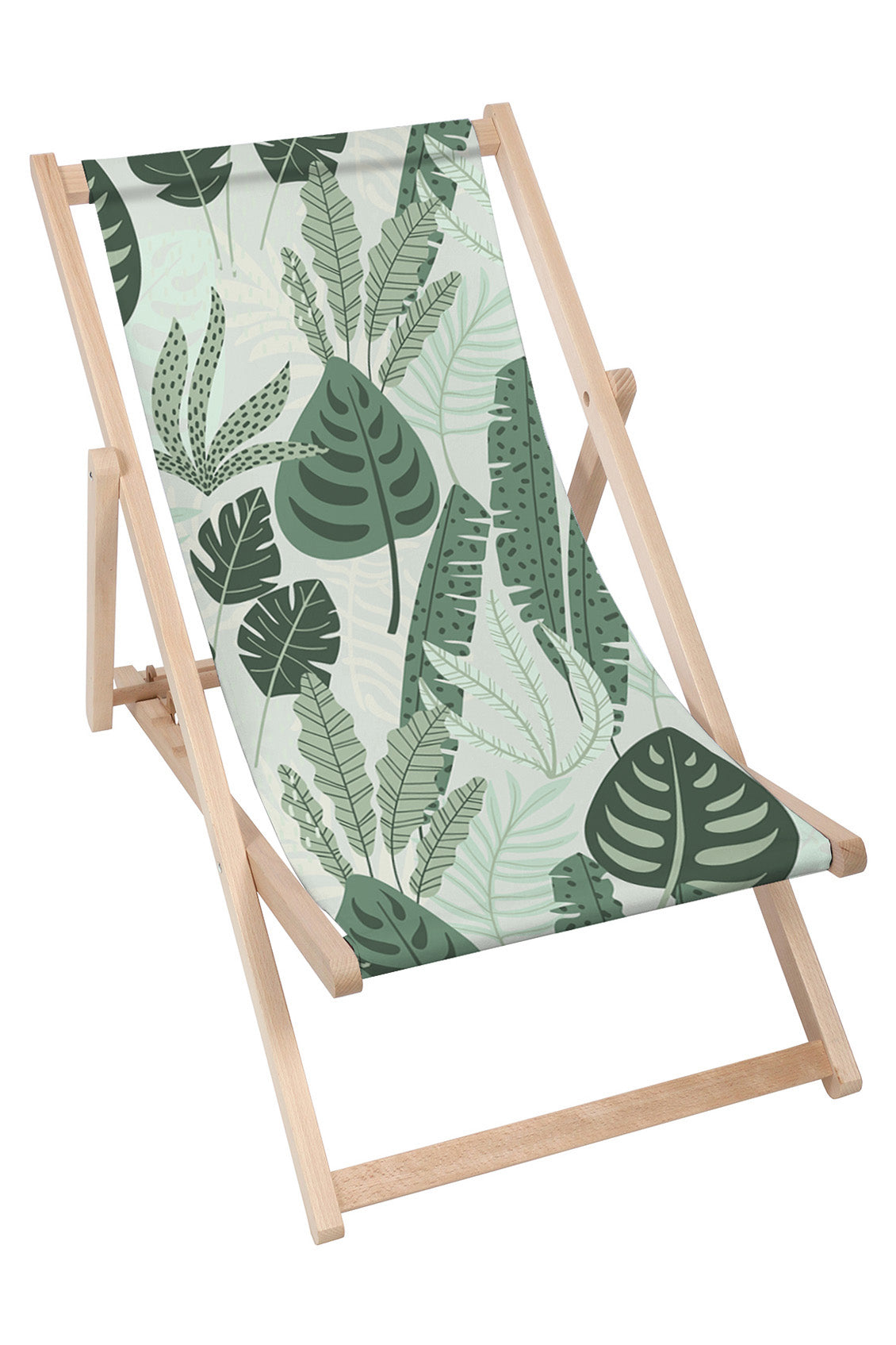 Dřevěné lehátko Tropical Mint Leaves
