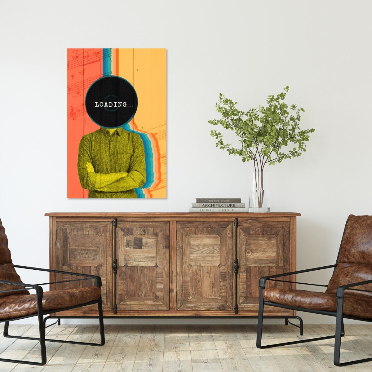 Obraz Wood Vintage Loading-70x90 cm