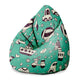 Puf Pearshape Vintage Cars-M