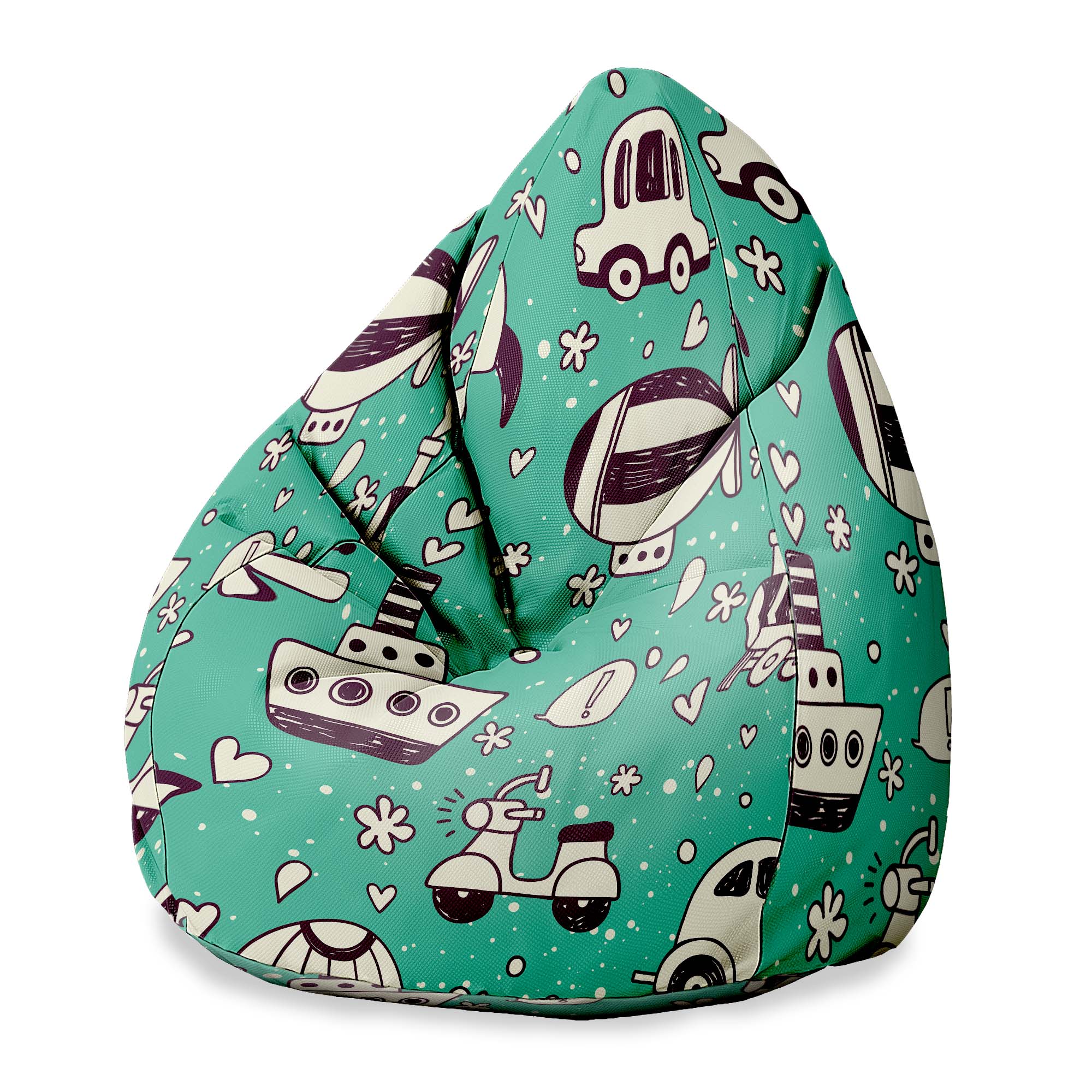 Puf Pearshape Vintage Cars-S