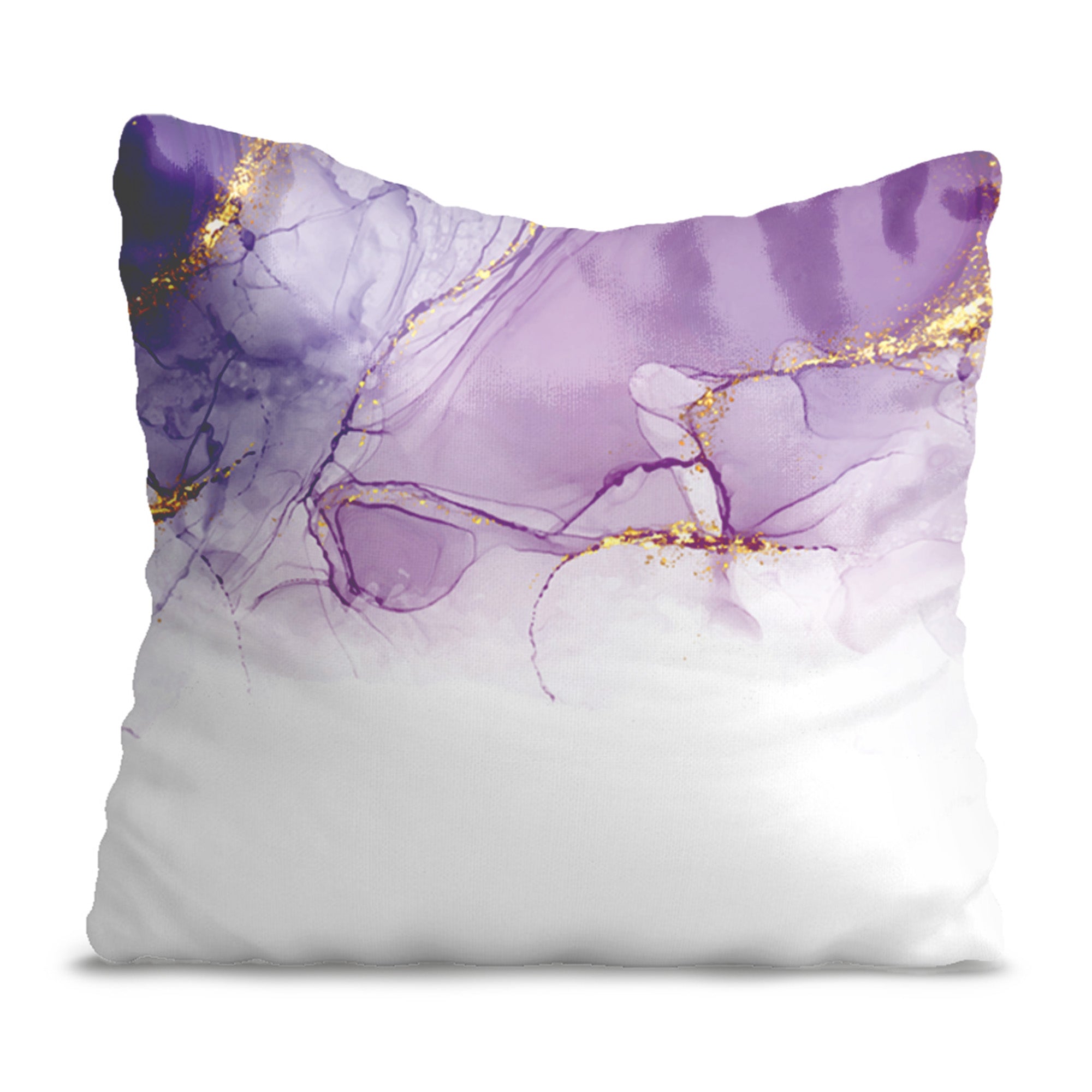 Watercolor Abstract Violet Pillow
