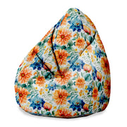 Puf Pearshape Akvarelové květiny a listy-S-Oxford