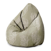 Puf Pearshape White Tree-Velvet