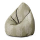 Puf Pearshape White Tree-Velvet