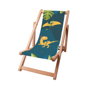 Wild Dinosaur Wooden Deck Chair