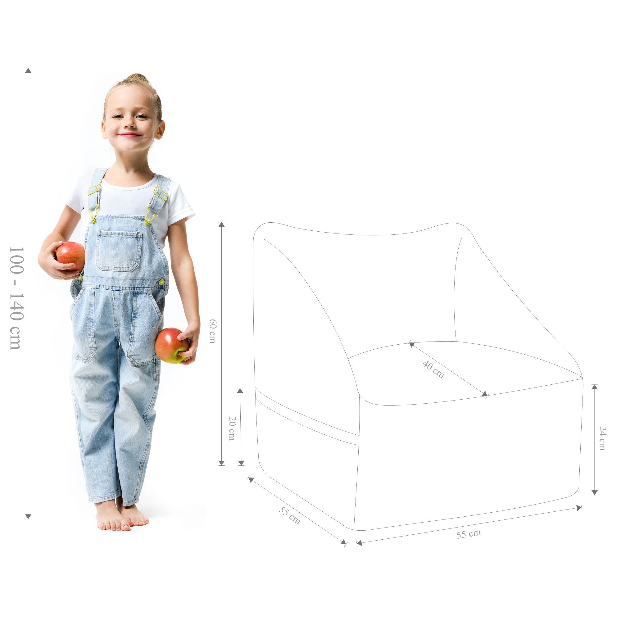 Kinderstuhl Sturmgrau