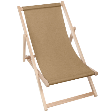 Dřevěné lehátko Imitace lnu Desert Sand