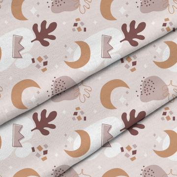 Látka Abstract Doodle Baby Pattern