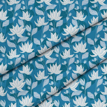 Látka Blue Water Lily