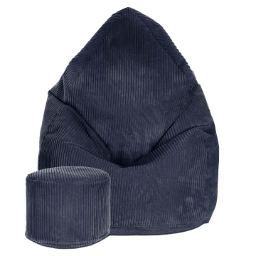 Sedací Vak Lincoln s podnožkou Blueberry Pie