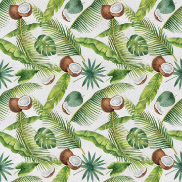 Látka Coconut with Light Dark Green