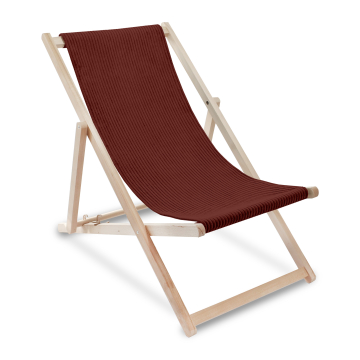 Dřevěné plážové lehátko Lincoln Fired Brick