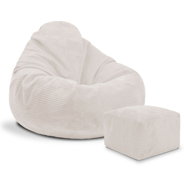 Sedací vak Paradise s podnožkou White Dove