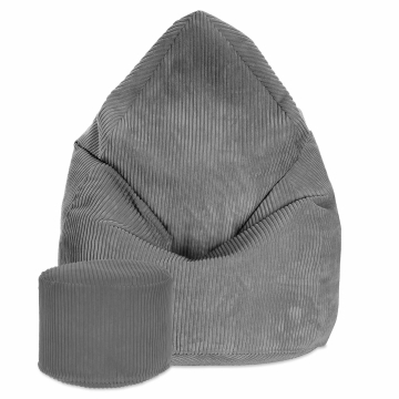 Sedací Vak Lincoln s podnožkou Frost Gray