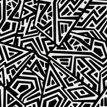 Látka Black Pattern