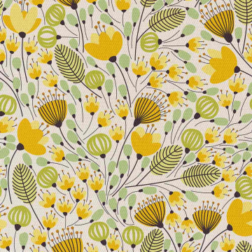 Látka Yellow Flowers