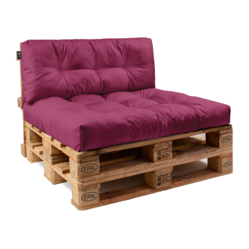 Sada polštářů z palet Burgundy
