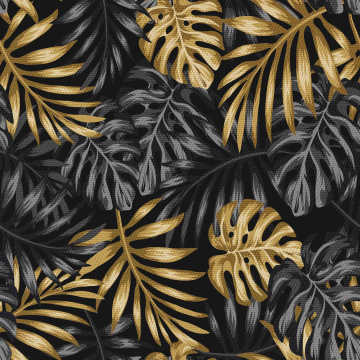 Látka Golden Monstera