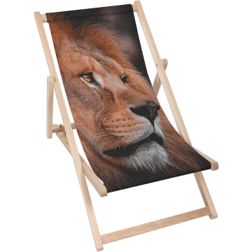 Dřevěné plážové lehátko Lion Profile