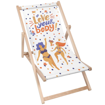 Dřevěné plážové lehátko Love Your Body