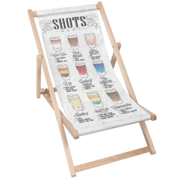 Dřevěné plážové lehátko Shots