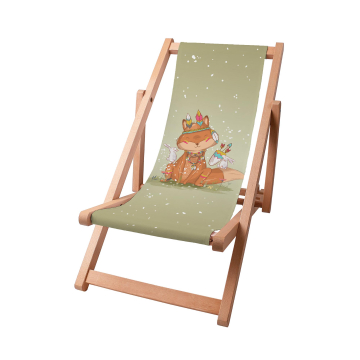 Dřevěné plážové lehátko Little Fox Boho