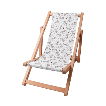 Dřevěné plážové lehátko Unicorn and Donut