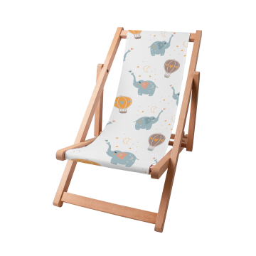 Dřevěné plážové lehátko Blue Elephant
