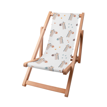 Dřevěné plážové lehátko Cute Giraffe