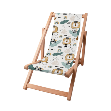 Dřevěné plážové lehátko Lion King