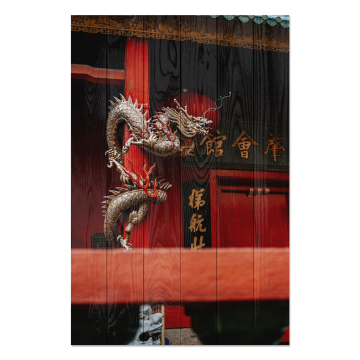 Obrázek na dřevo China Dragon