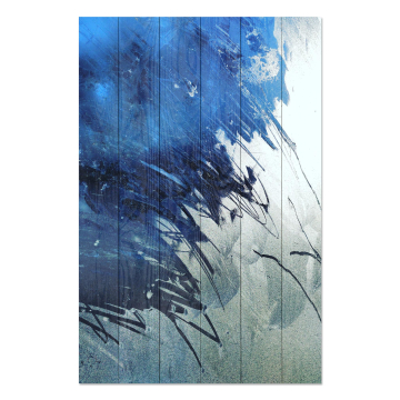Obrázek na dřevo Blue Art Abstract