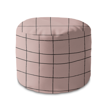 Sedací pytel okruhlá podnožka Distorted Pink