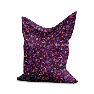 Sedací vak Pillow Violet Christmas