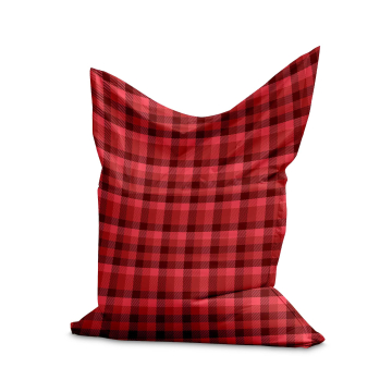 Sedací vak Pillow Christmas Red Checquered